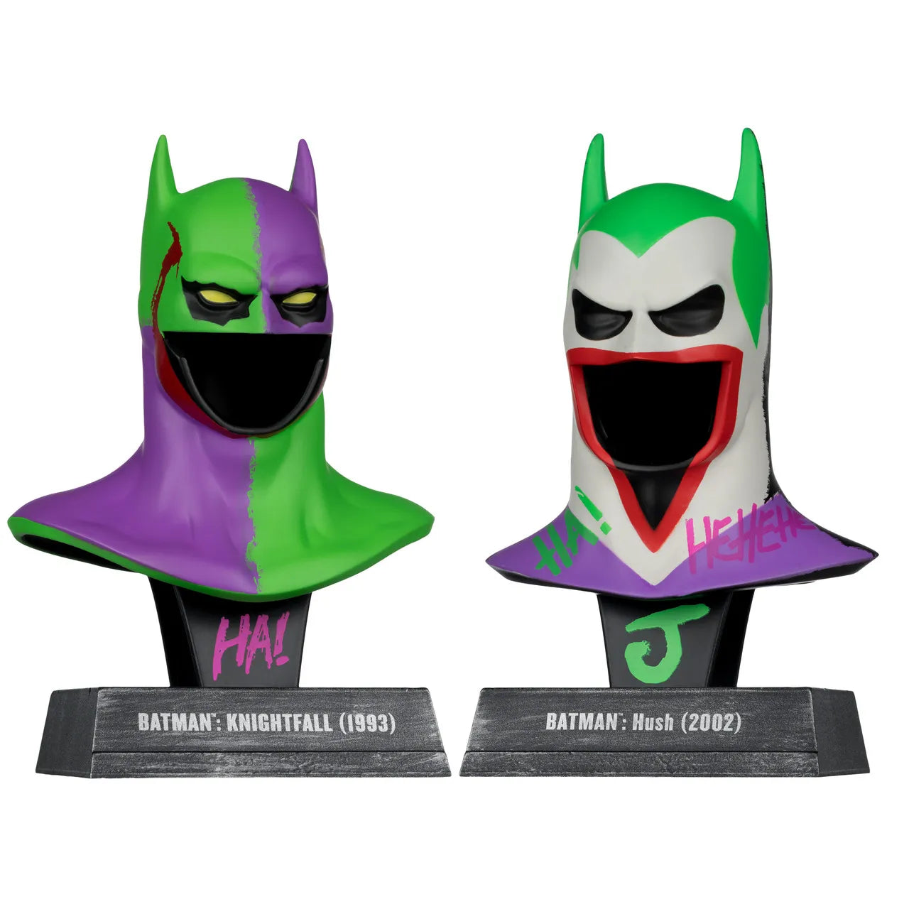 Dc Direct 1:3 Batman Mask Replica Batman Hush + Batman Knightfall Jokerozed 2-pack
