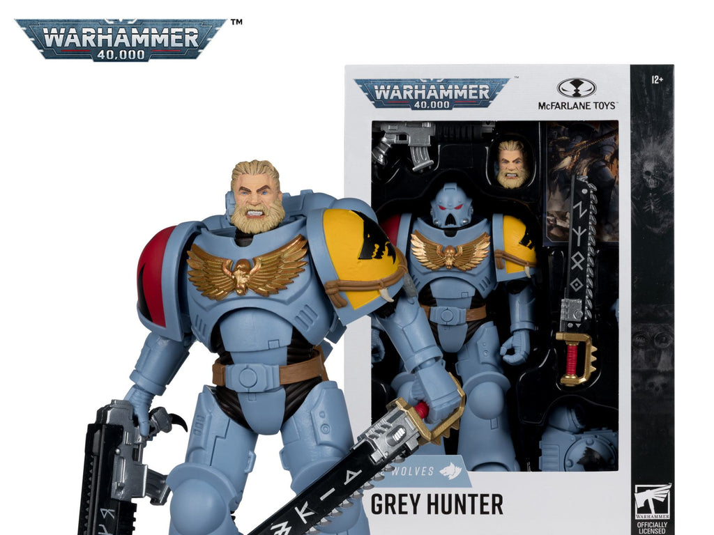Warhammer 40000 7-tums Wv12 Space Wolves Grå Jägare Actionfigur