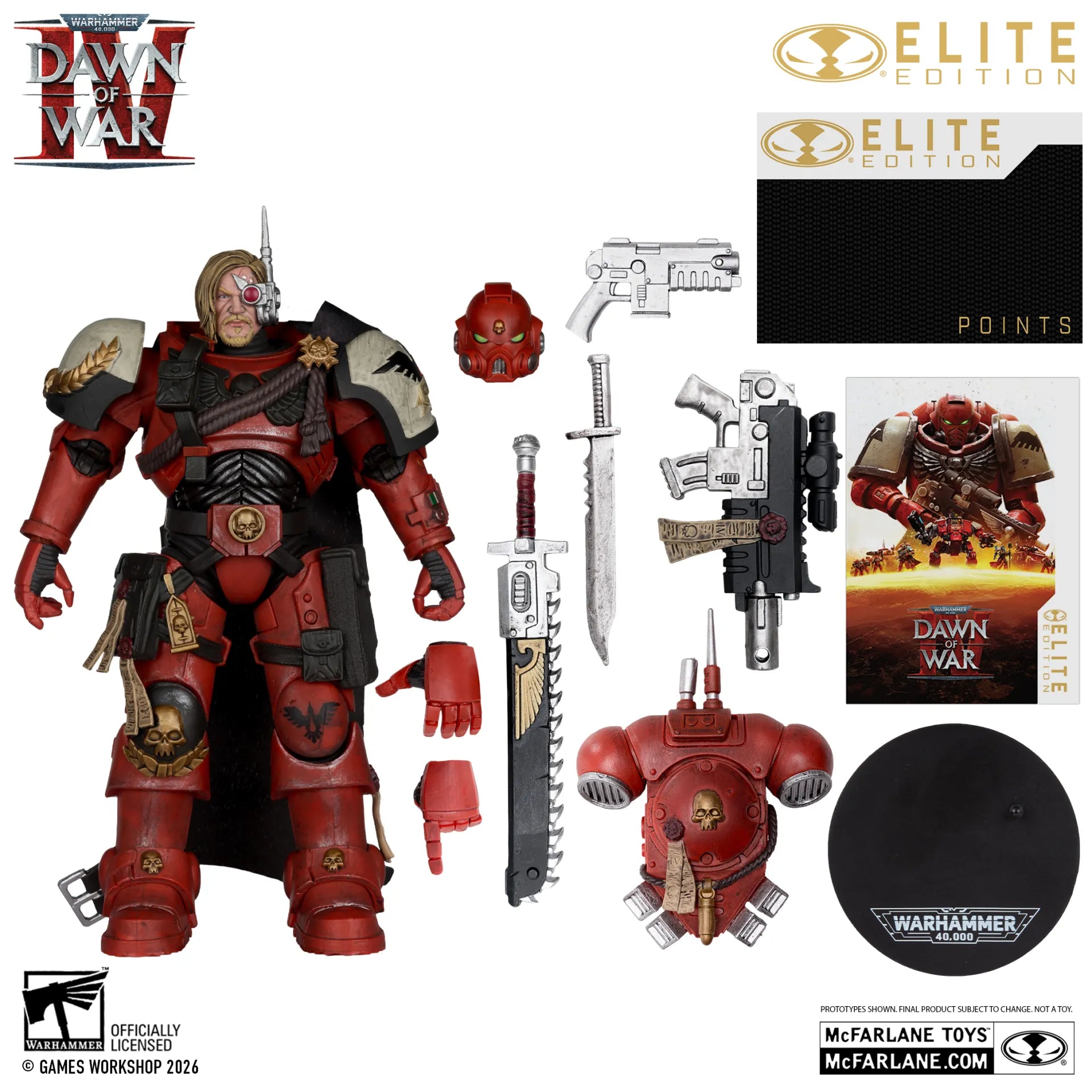 Mcfarlane Elite 7-tums Warhammer 40000 Dawn of War 4 Kapten Cyrus i Phobos Rustning Actionfigur