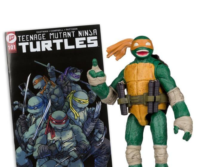 Teenage Mutant Ninja Turtles 5-tums figur med serietidning WV2 Michelangelo