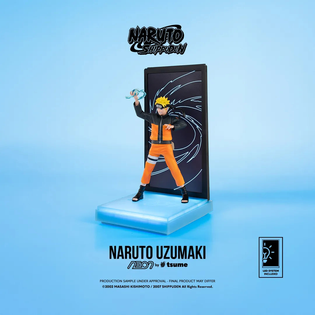Naruto Naruto Uzumaki Neonfigur i PVC i skala 1/9 med bakgrundsbelyst bas och integrerad displaybox