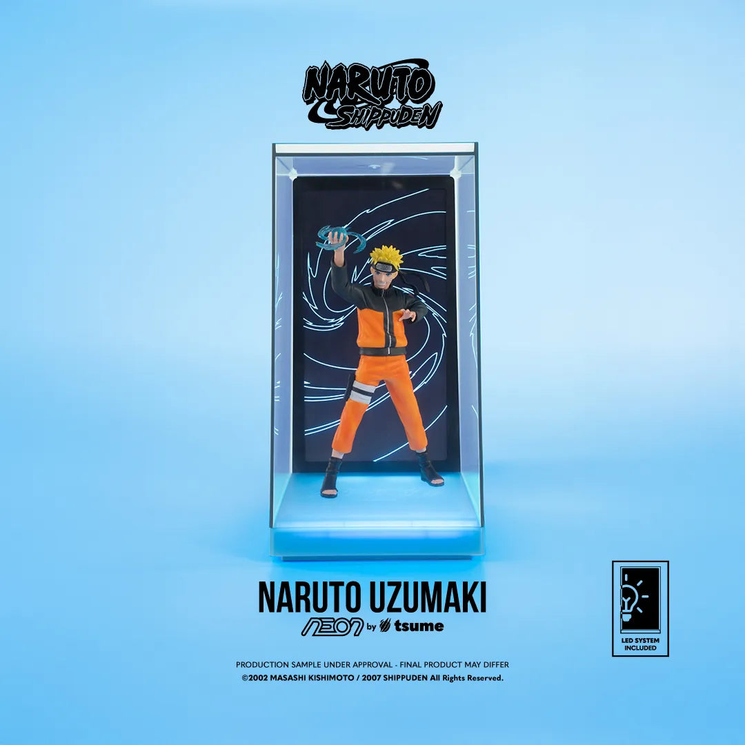 Naruto Naruto Uzumaki Neonfigur i PVC i skala 1/9 med bakgrundsbelyst bas och integrerad displaybox