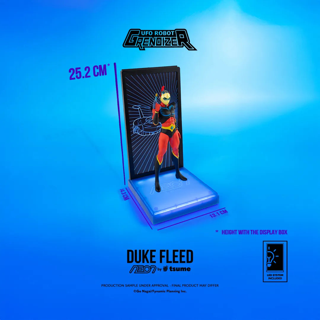 Grendizer Duke Fleed - Actarus Neonfigur i PVC i skala 1/9 med integrerad ljusbelysning och visningslåda
