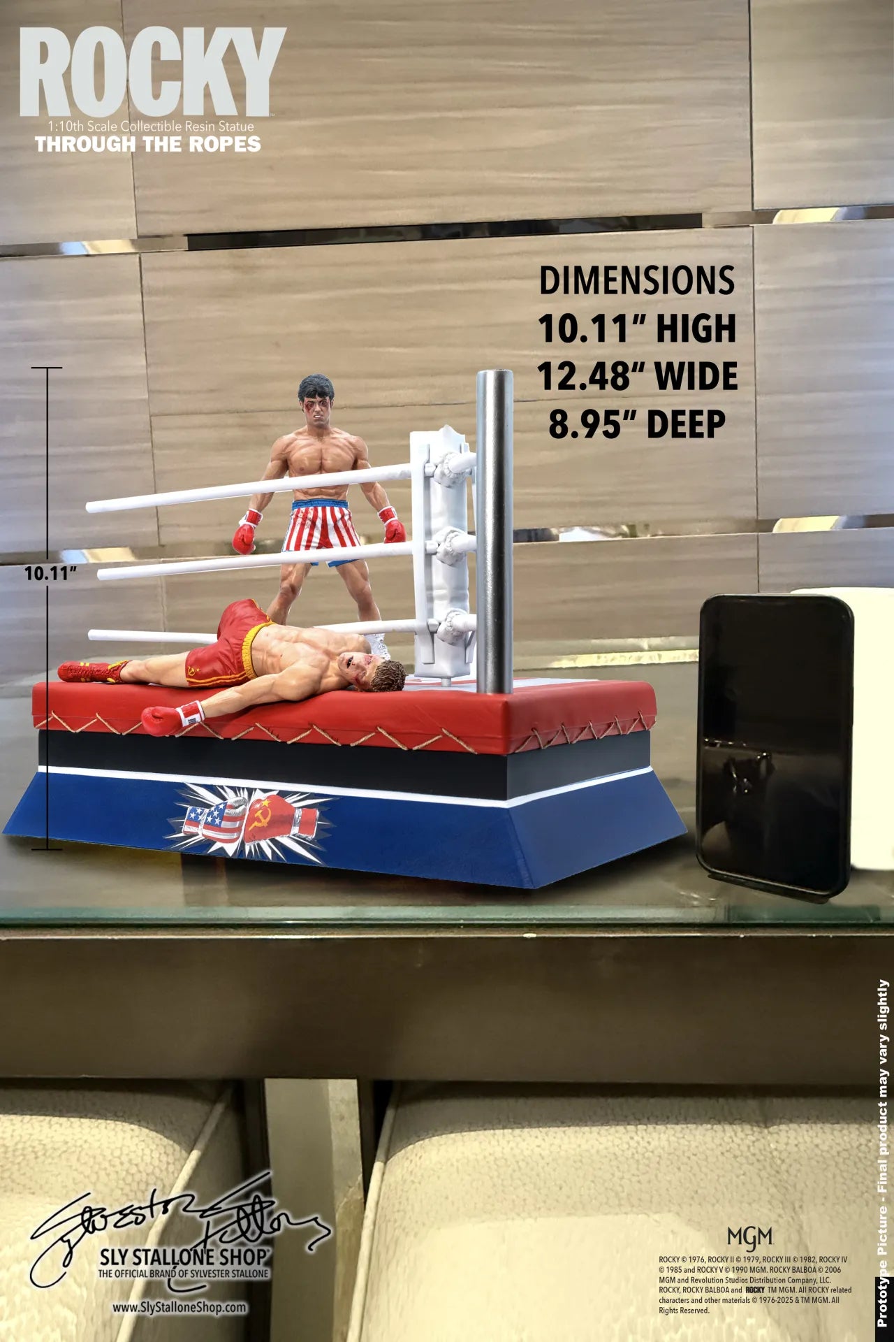 Rocky Över Drago Genom Repen 1/10 Figur