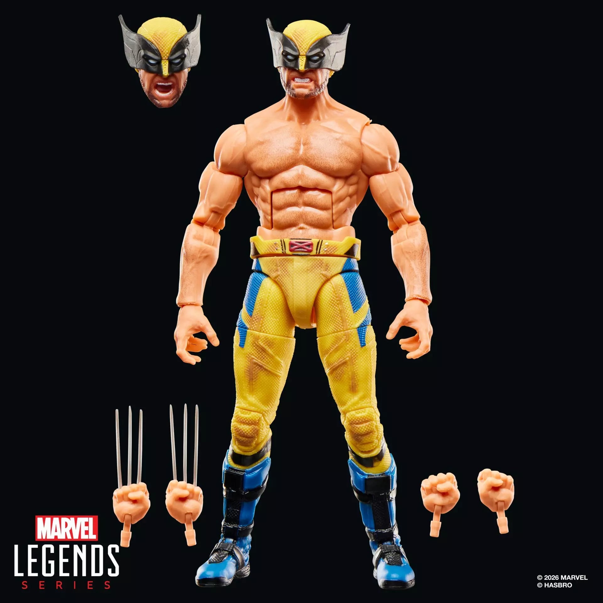 Marvel Legends Deadpool och Wolverine Figur med Naken Wolverine Actionfigur
