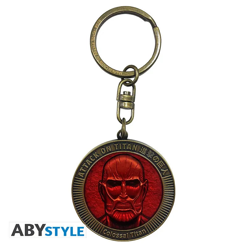 Attack On Titan Colossal Titan Medallion Metal Keychain