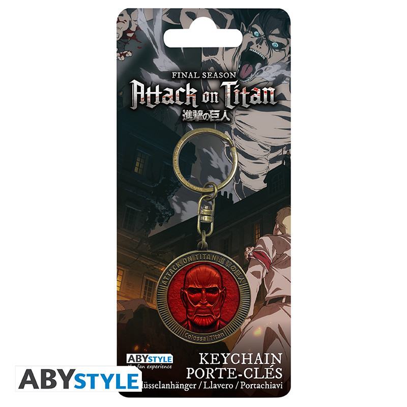 Attack On Titan Colossal Titan Medallion Metal Keychain