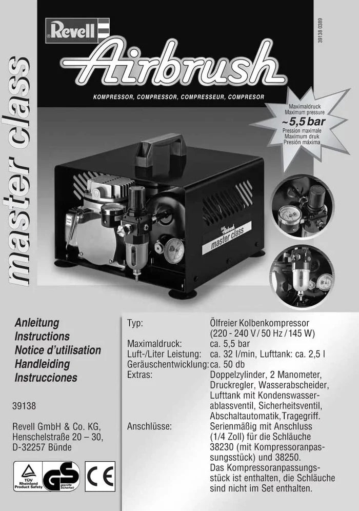 Revell Master Class Compressor with 2.5 liter air tank
