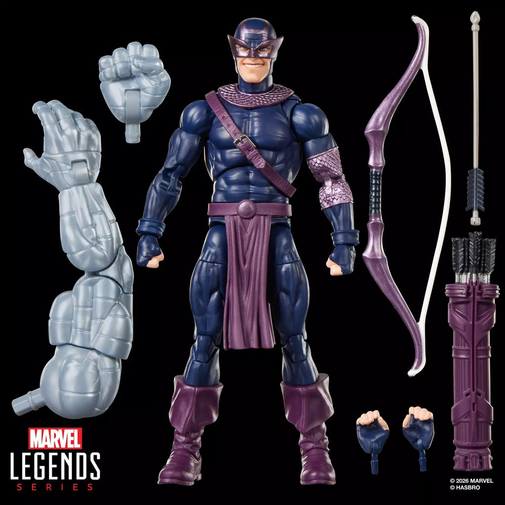 Marvel Legends Byggbar Figursserie Box Mörka Avengers Hawkeye Actionfigur