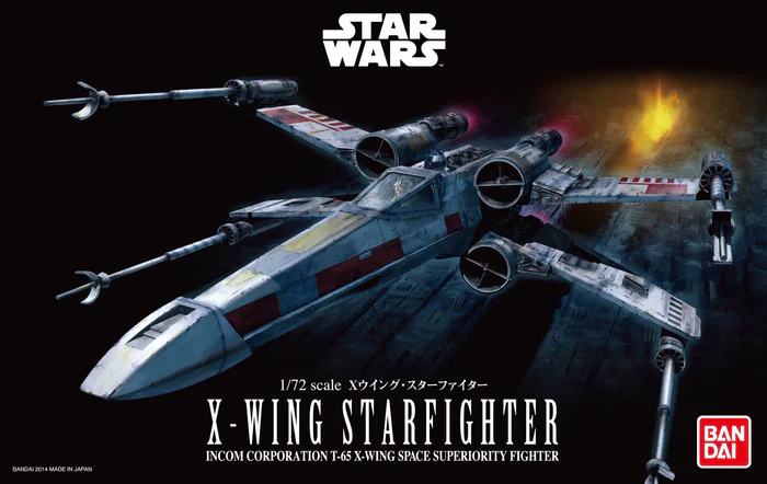 Star Wars X-wing Starfighter (bandai) - Detaljerad byggsats i skala 1:72