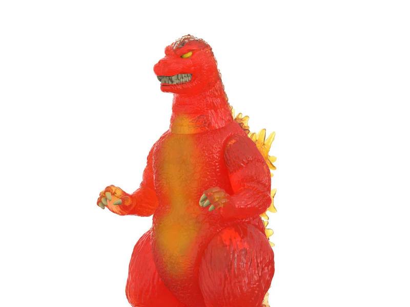 Toho Reaktion Wave 9 Godzilla 1989 Brinnande Figur