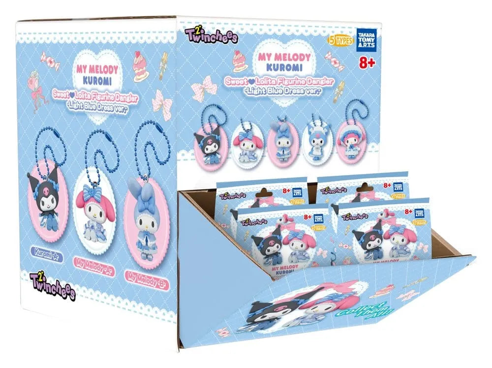 My Melody Kuromi Twinchees Sweet Lolita Figure Hanging - Light Blue Dress Version. Display (24)