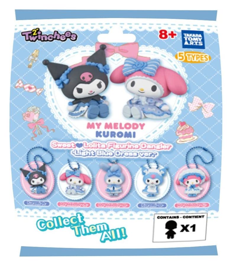 My Melody Kuromi Twinchees Sweet Lolita Figure Hanging - Light Blue Dress Version. Display (24)