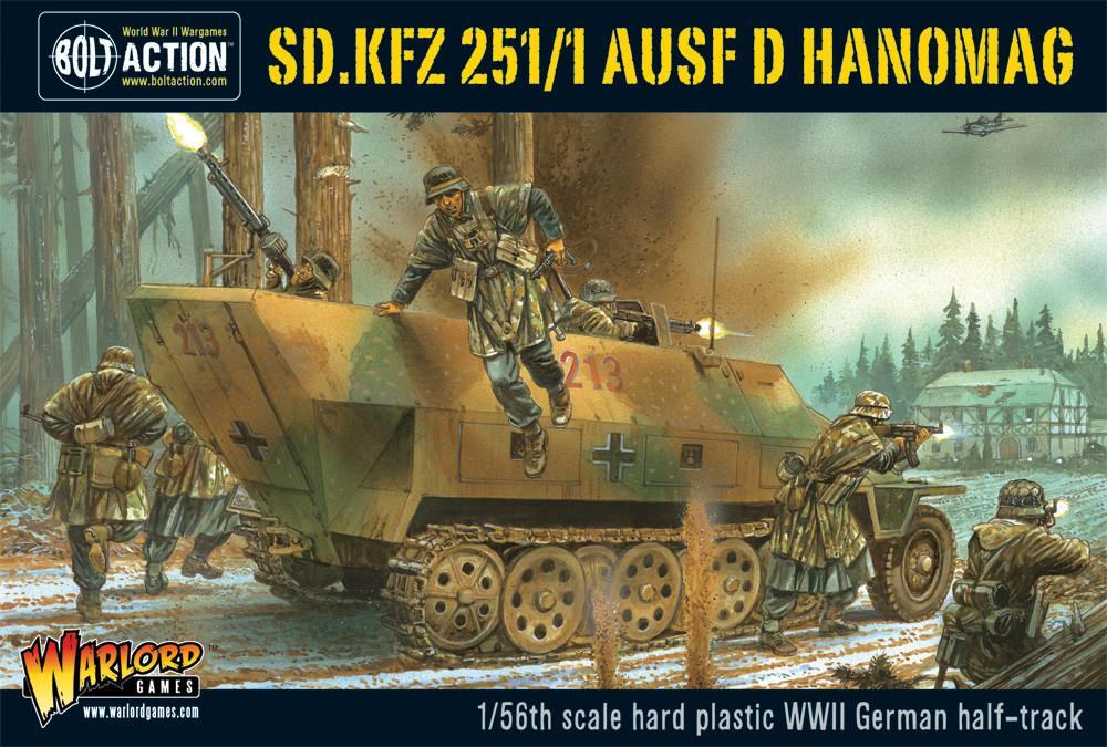 Bolt Action Sd Kfz 251/1 Ausf D Hanomag - Militärfordon i Skala