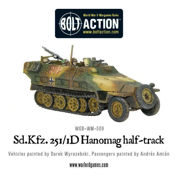 Bolt Action Sd Kfz 251/1 Ausf D Hanomag - Militärfordon i Skala