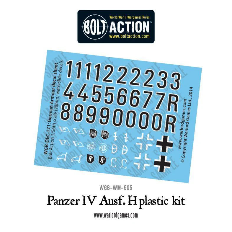 Bolt Action Panzer IV Ausf F1/g/h Medeltung Stridsvagn