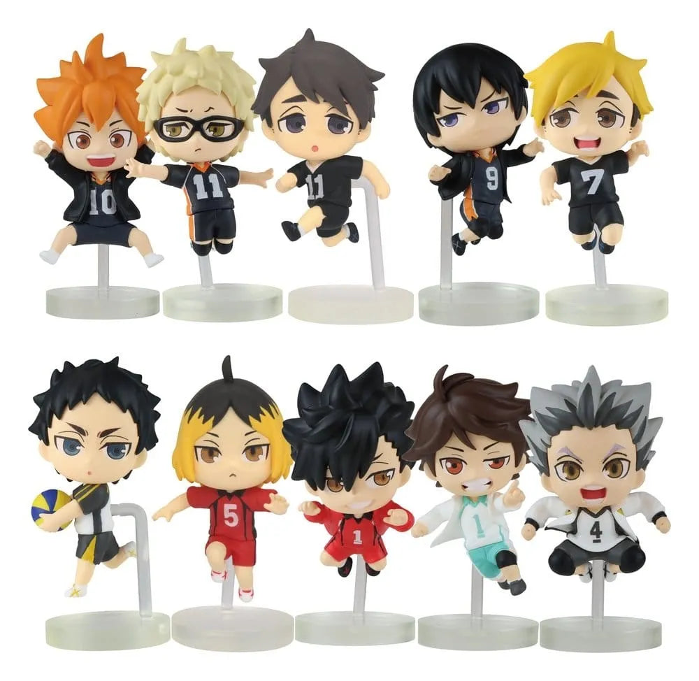 Haikyu Twinchees Hoppin' Figurines Display (24) - Collectible Mini-Figure Series from Takara Tomy