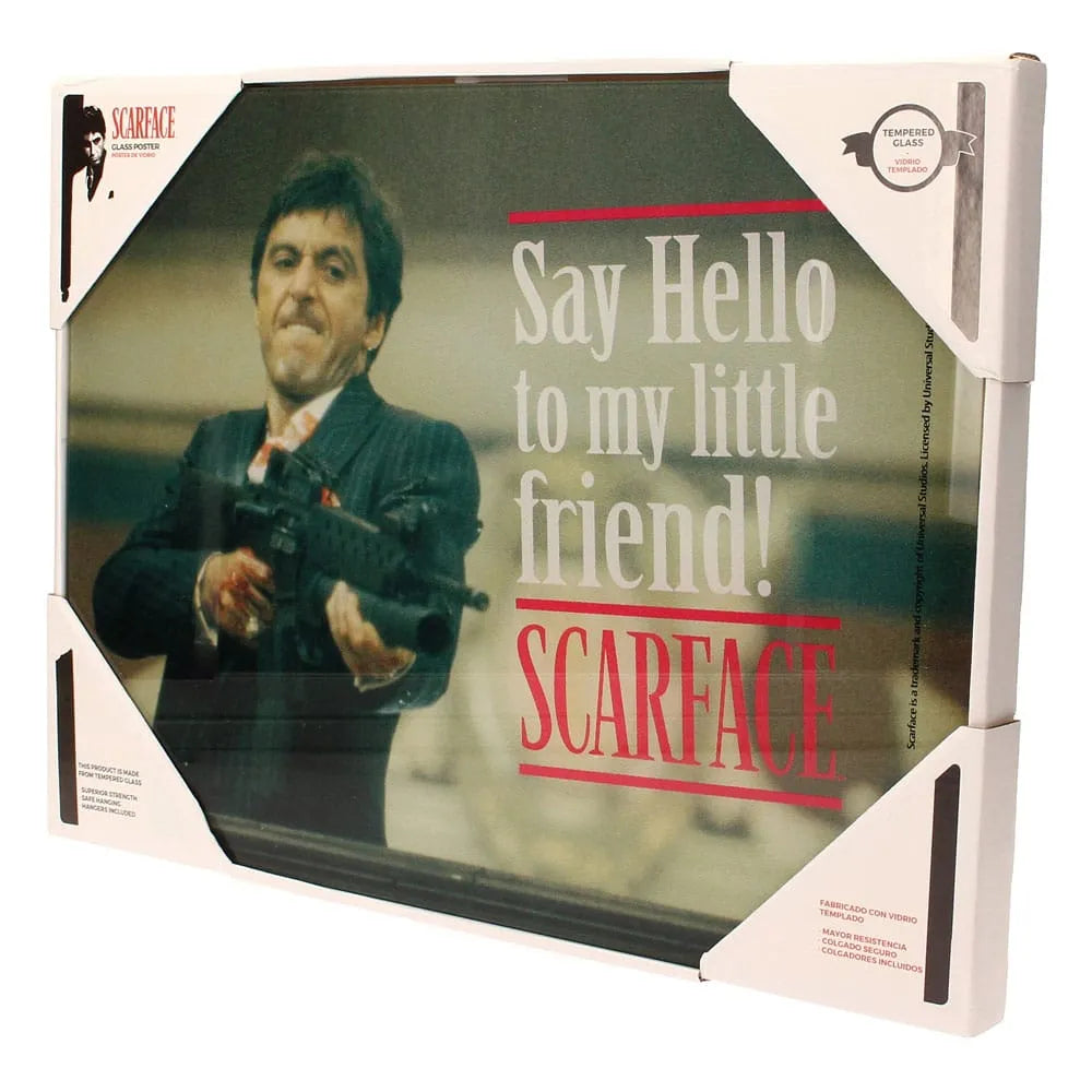 SCARFACE SAY HELLO 40x30 CM GLASS POSTER - bild 3