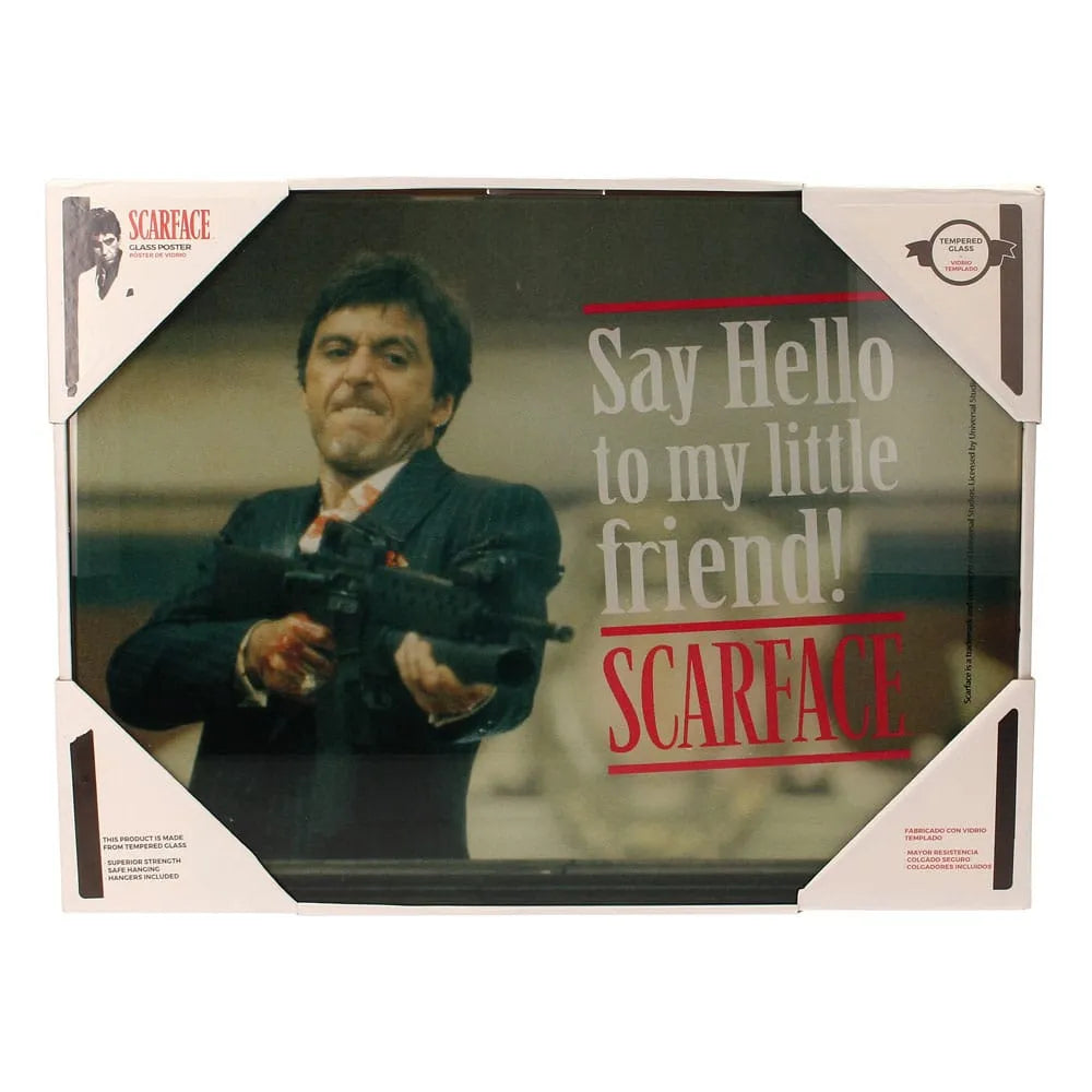 SCARFACE SAY HELLO 40x30 CM GLASS POSTER - bild 2