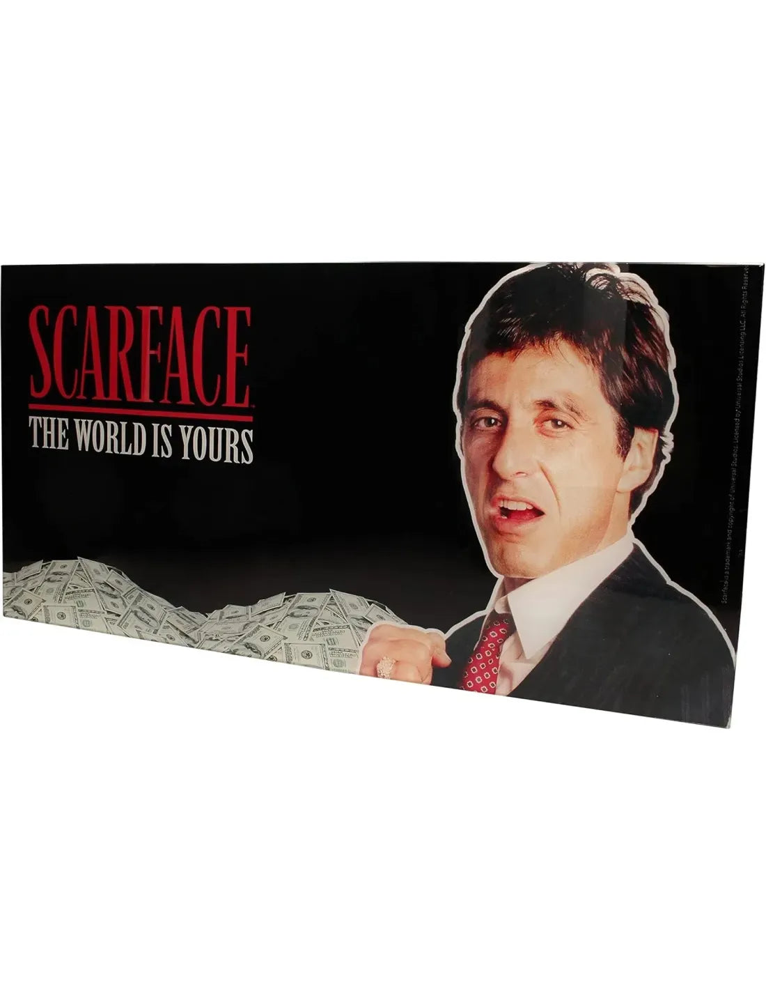 SCARFACE THE WORLD IS YOURS BLACK BACKGROUND 60x30 CM GLASS POSTER - bild 2