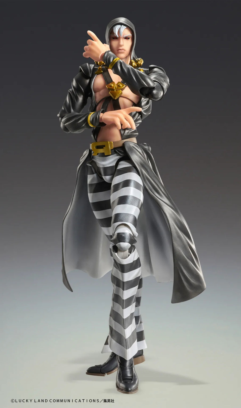 Jojo's Bizarre Adventure 5 Risotto Nero Cozokado Af Rerun - Articulated Collector Figure in PVC, ABS and Nylon with Stand and Optional Parts