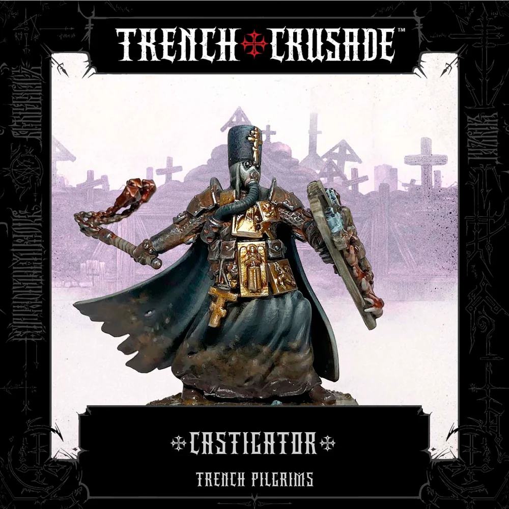 Trench Crusade Castigator-sköld och piska