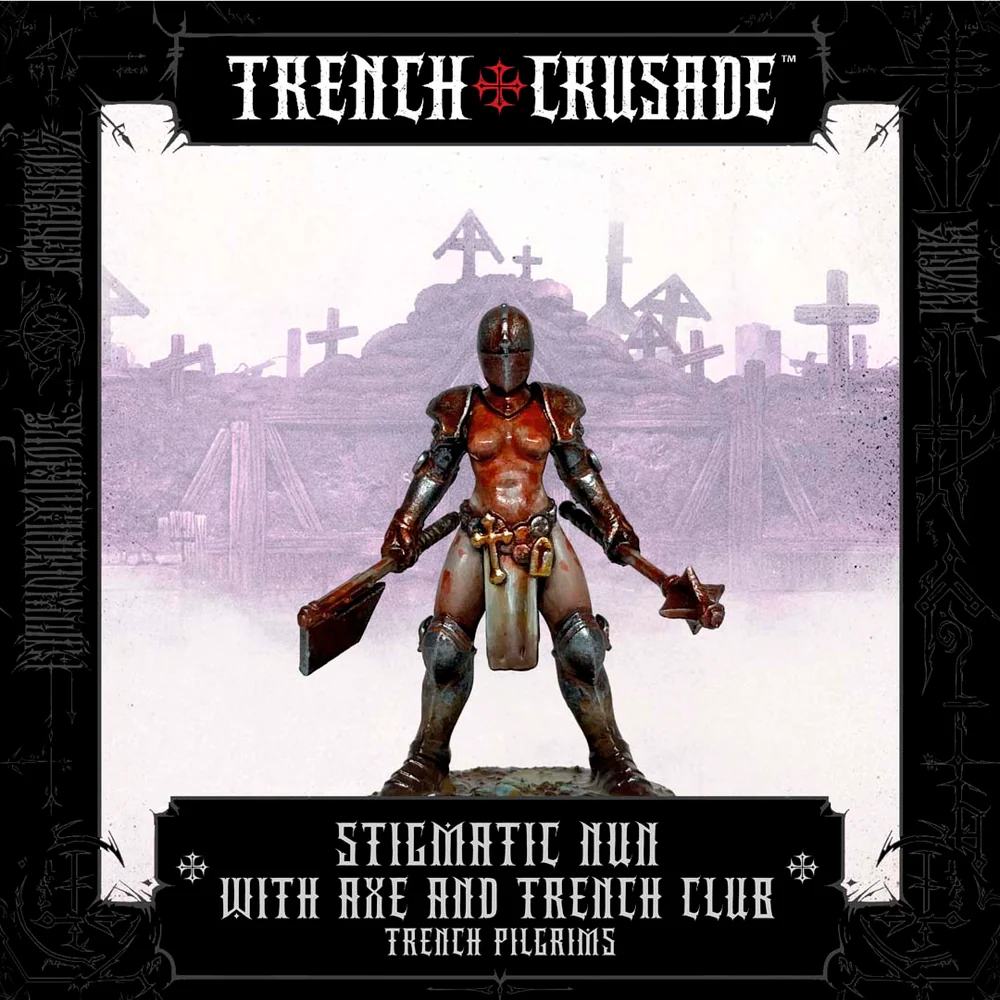 Trench Korsriddare Stigmatiska Nunna Yxa och Morgonstöt