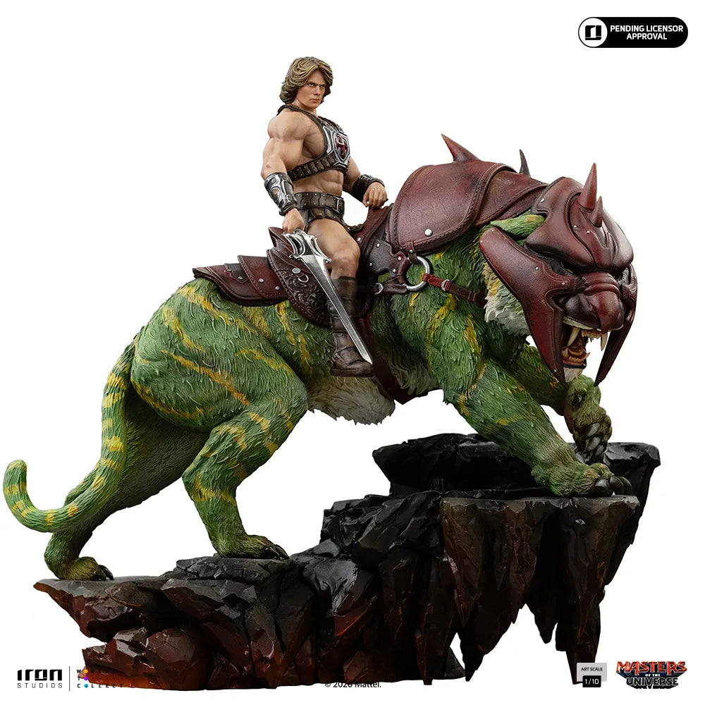 Masters Of The Universe 2026 He-man och Battlecat 1/10 Skala Figur