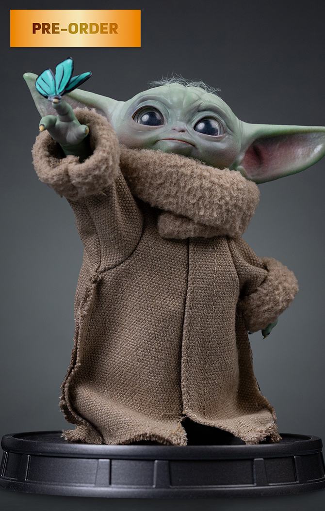 Mandalorian och Grogu Film Grogu Fjäril Wonder 1/4 Legacy Figur