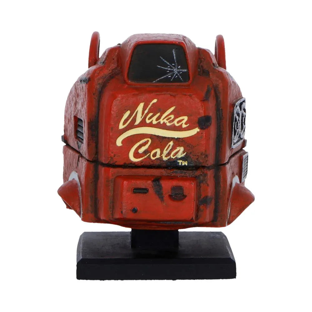 Fallout Nukatron Hjälm Figurine - Detaljerad Miniatyr av Ikonisk Robot Hjälm