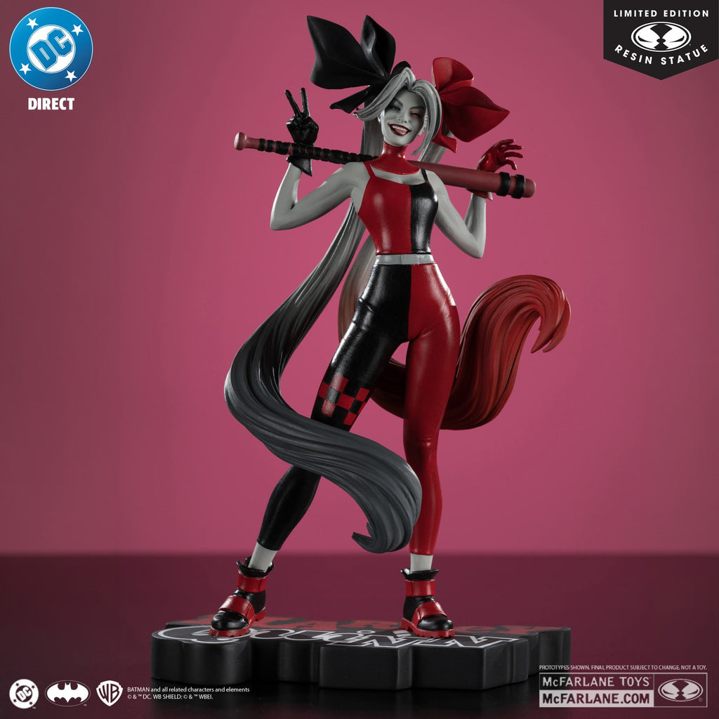 Dc Direct Harley Quinn: röd, vit och svart Harley Quinn av Alex Garner i resinfigur