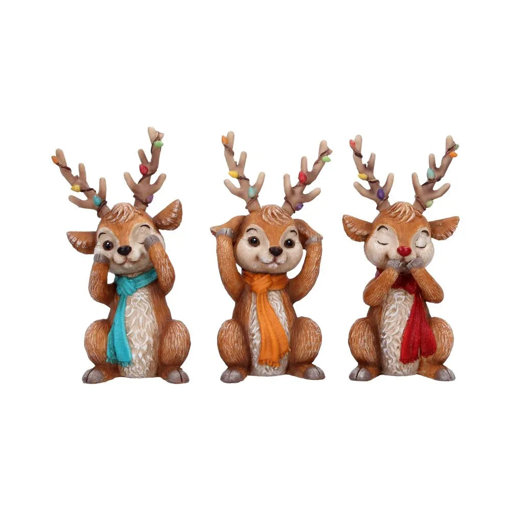 Figure Set Three Wise Reindeer