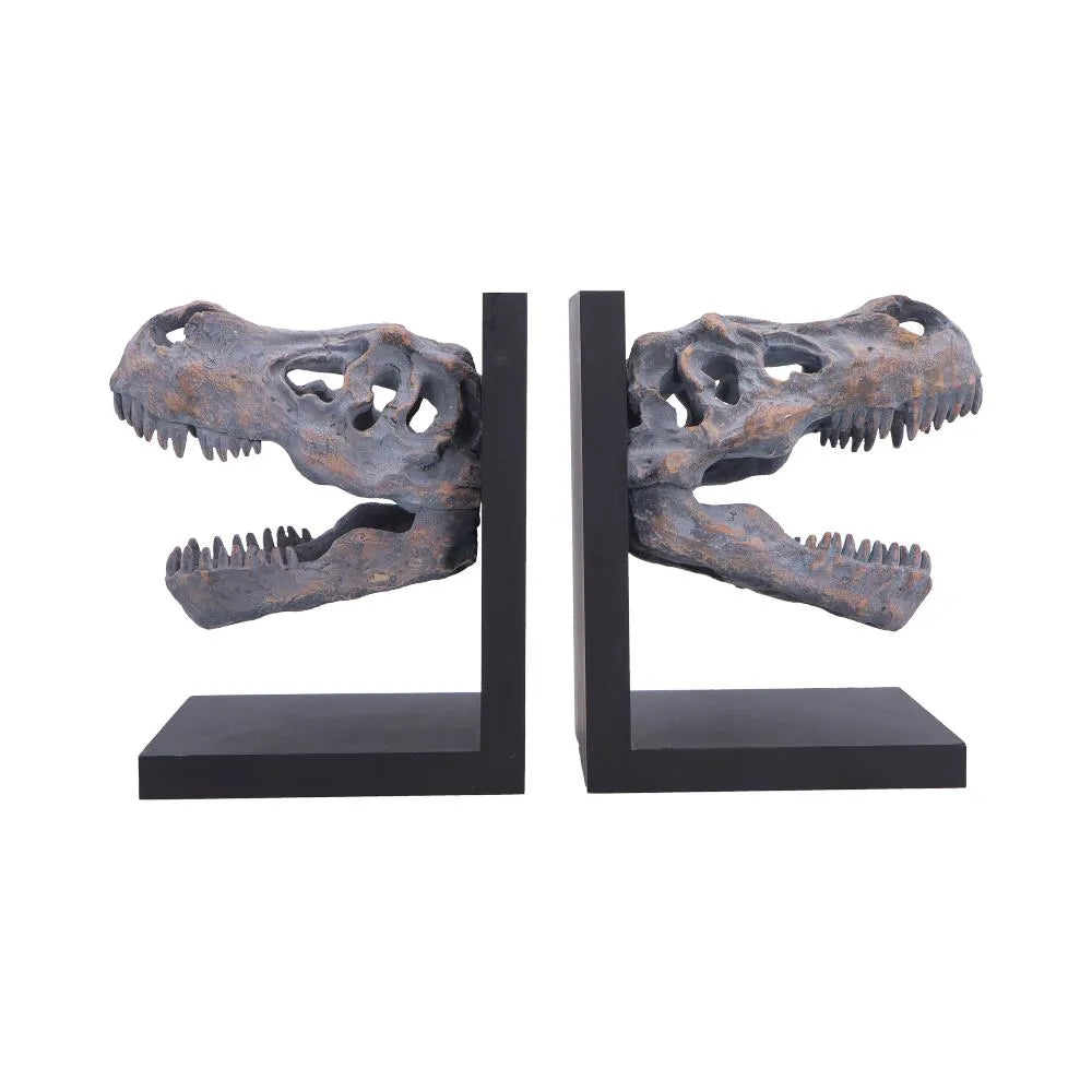 Bookends with Tyrannosaurus Rex Skulls