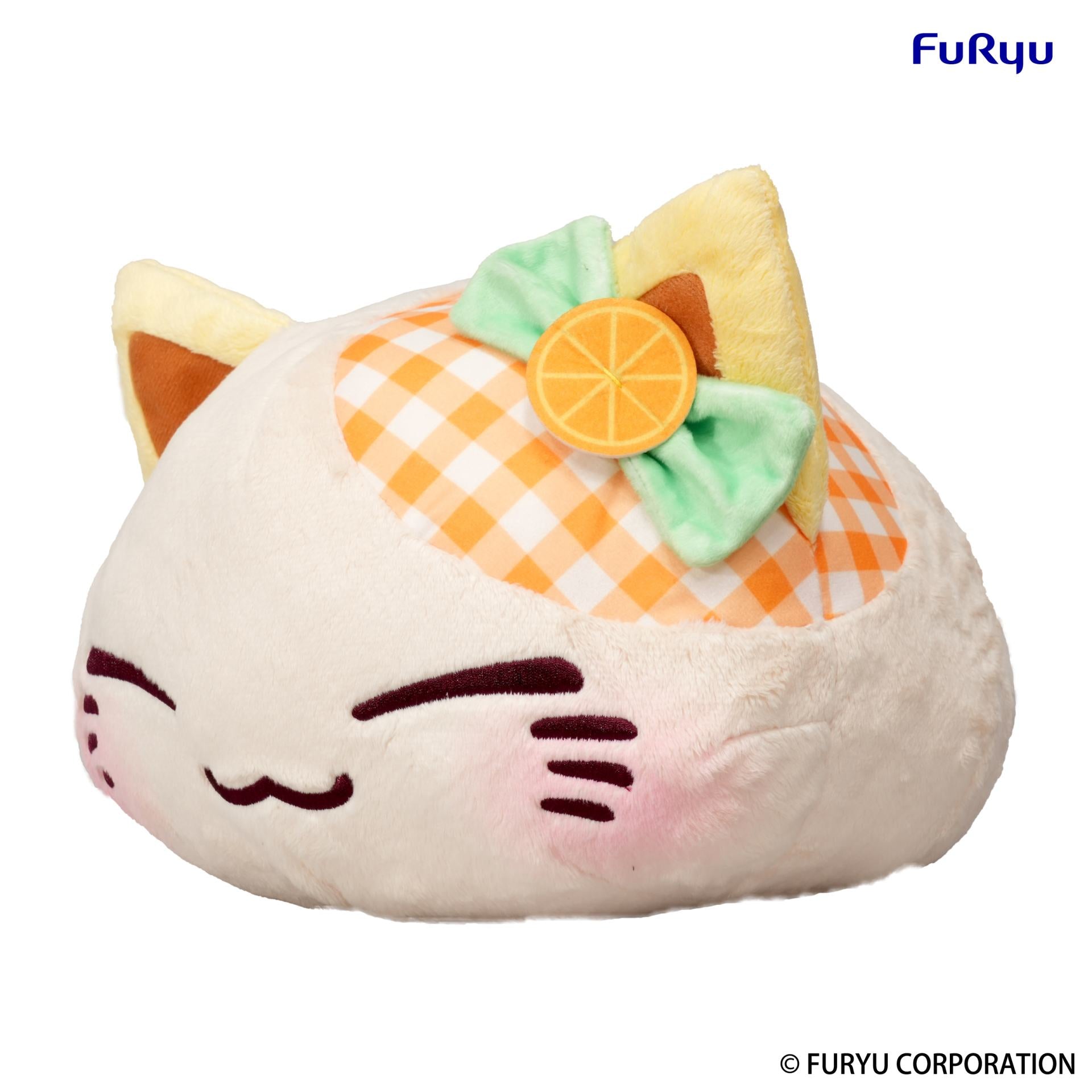 Nemuneko Katt Orange Frukt Stort Gosedjur