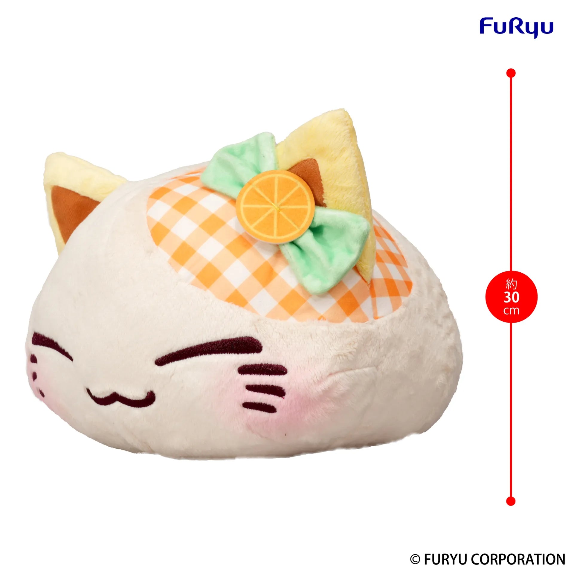 Nemuneko Katt Orange Frukt Stort Gosedjur