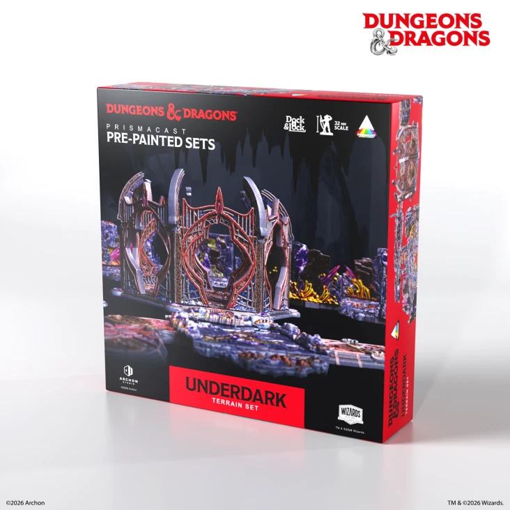 Dungeons & Lasers Målat Terrängset för Underdark i Dungeons & Dragons