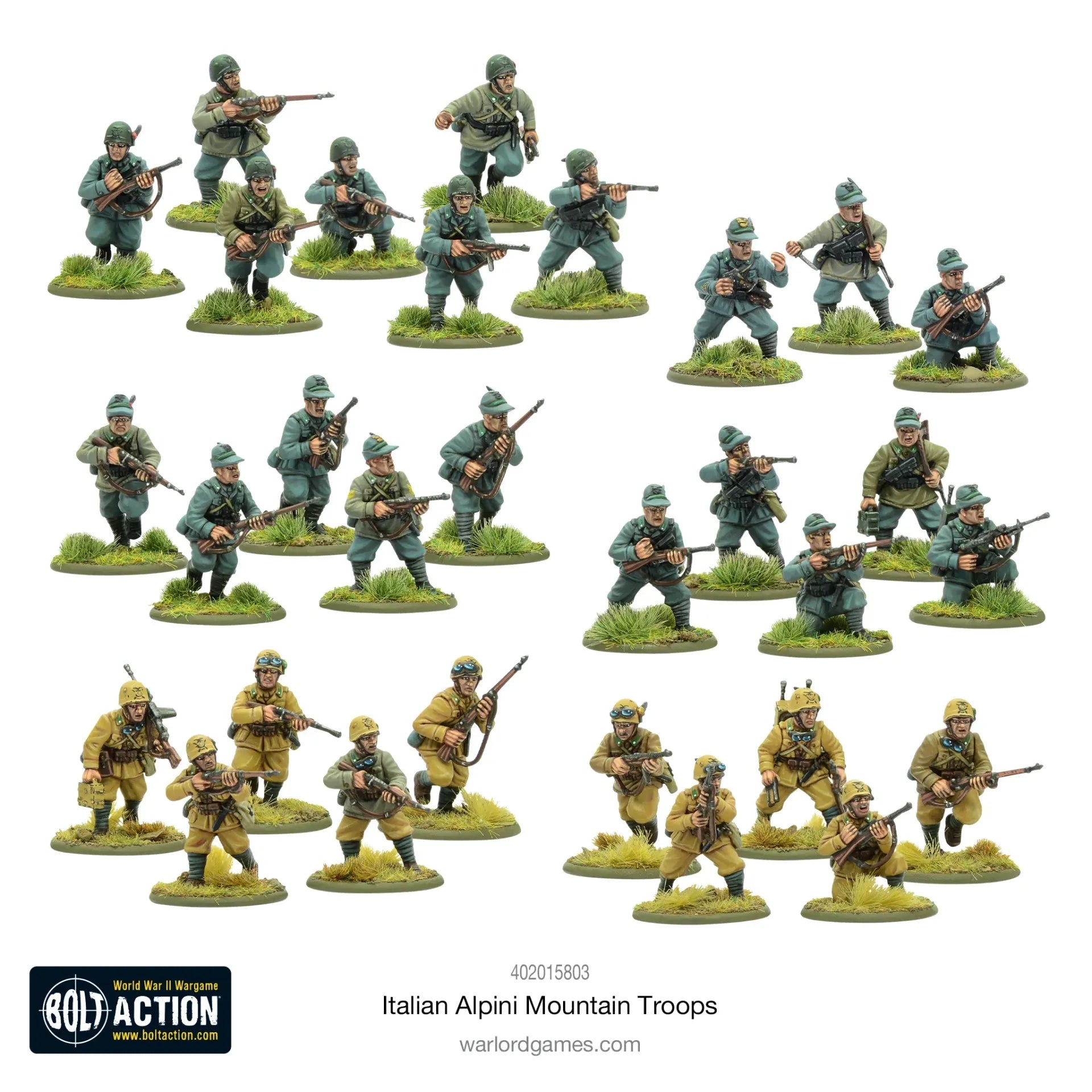 Bolt Action Alpini Bergstrupper Plastbox Set