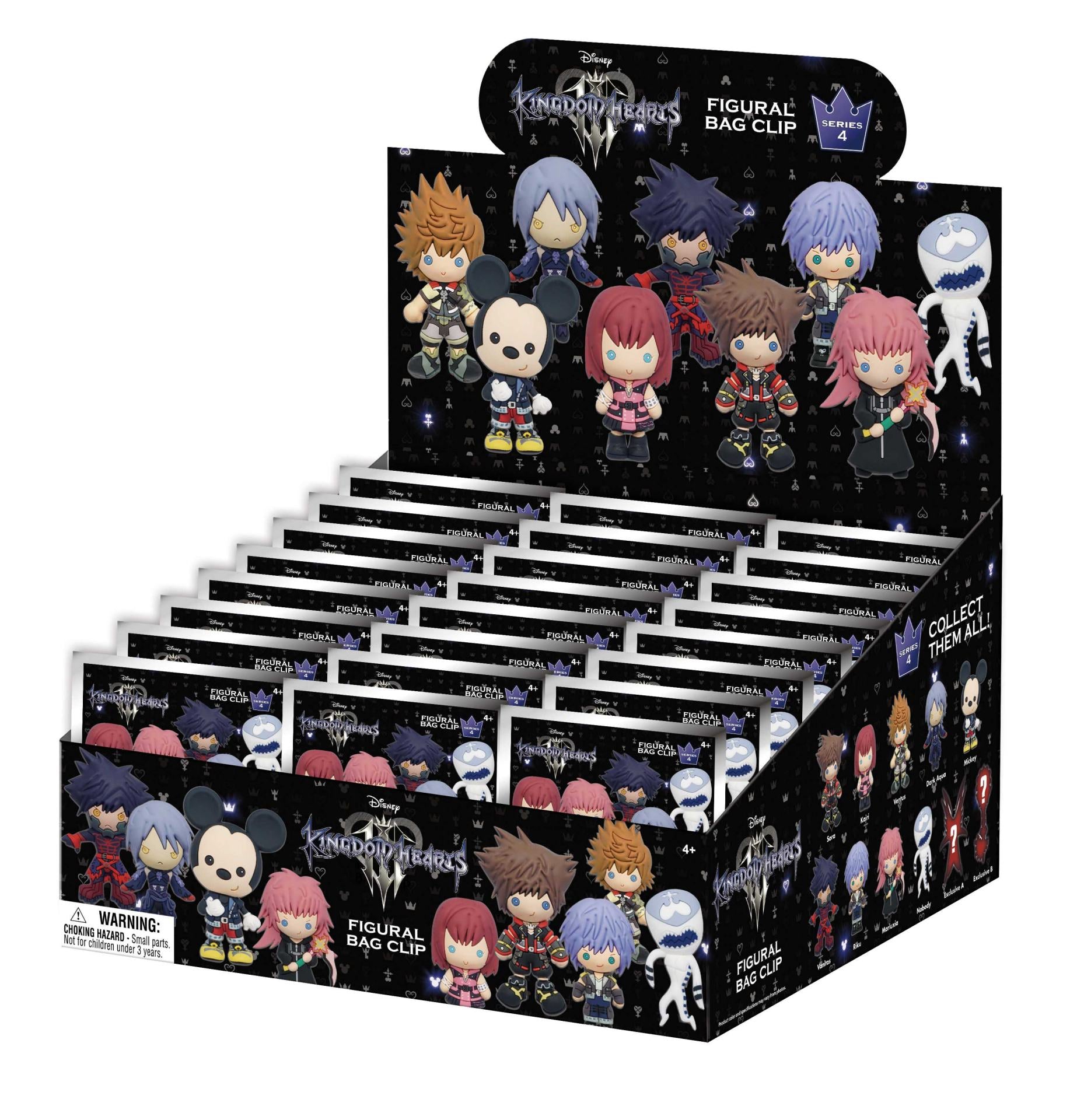Kingdom Hearts S4 väsksmyckesklämmor exklusivt blind box-display (24)
