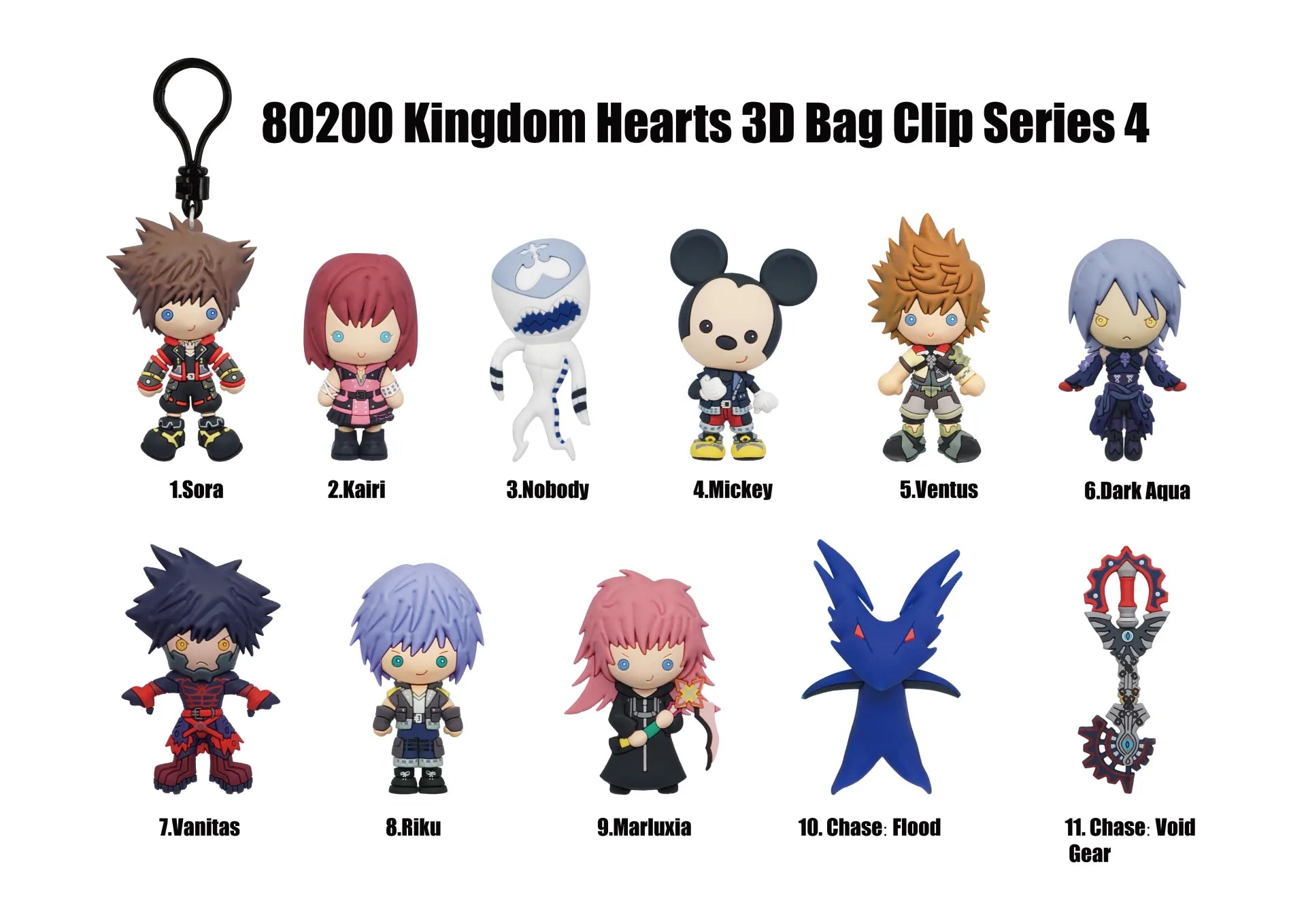 Kingdom Hearts S4 väsksmyckesklämmor exklusivt blind box-display (24)