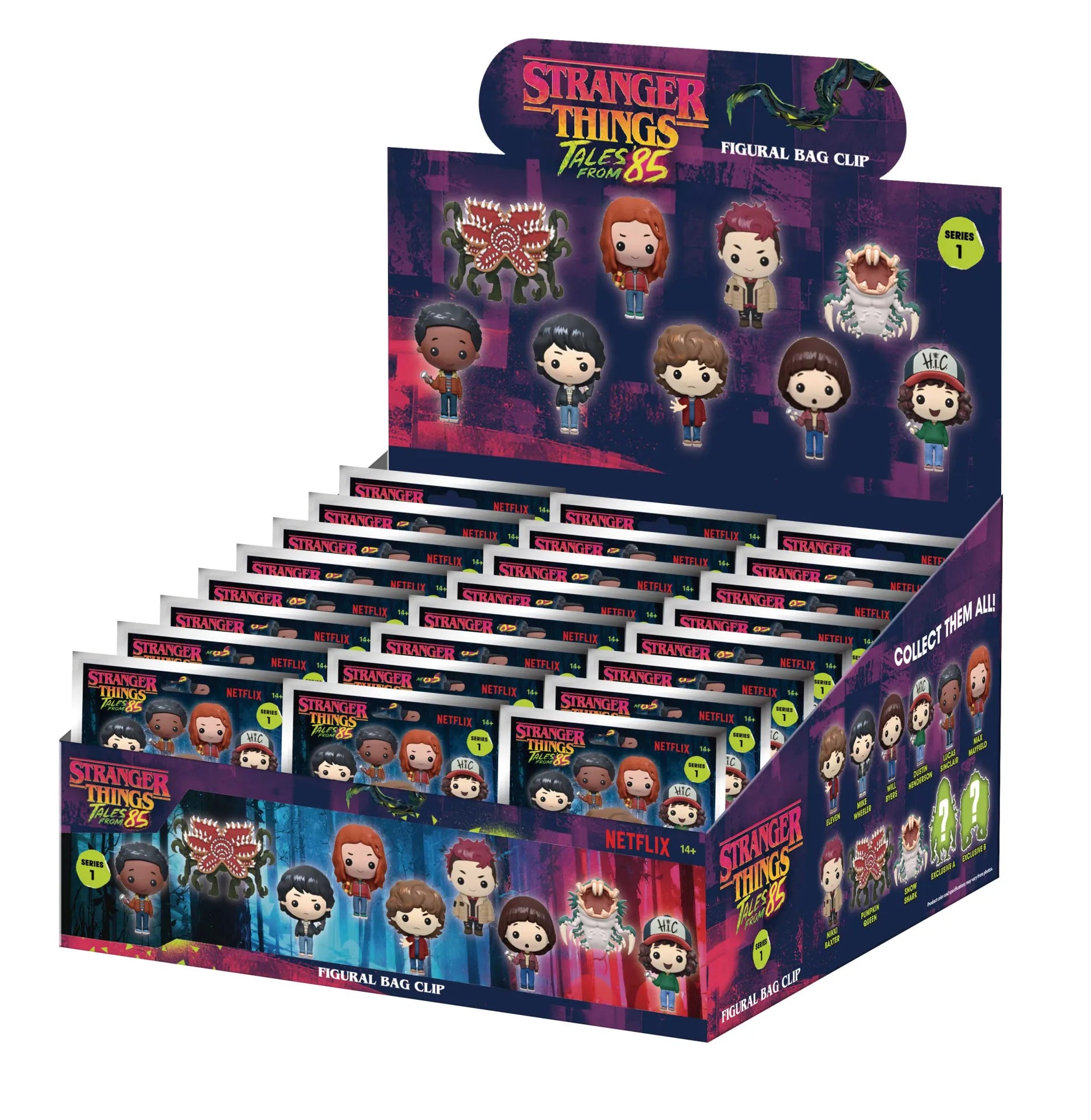 Stranger Things Berättelser Från 85 Säsong 1 Väska Clip Blind Box Display (24)