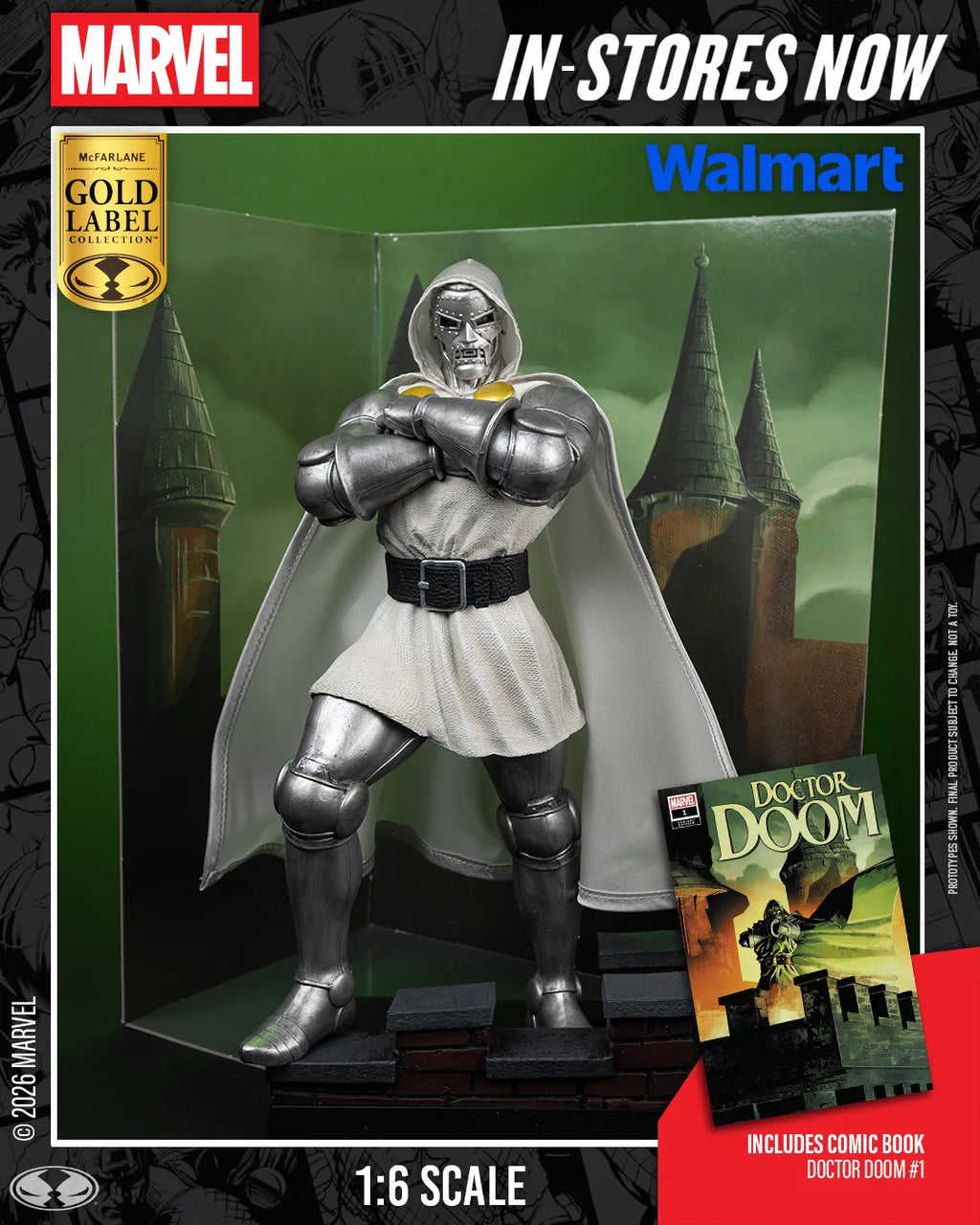Marvel Collection 1:6 Wv8 Doctor Doom #1 Future Foundation Guldmärkessamlarfigur