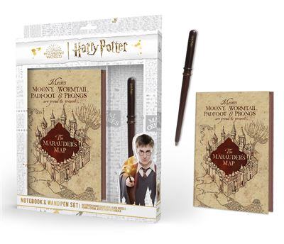 Harry Potter Marauders Karta Anteckningsblock & Trollstav Penna Set