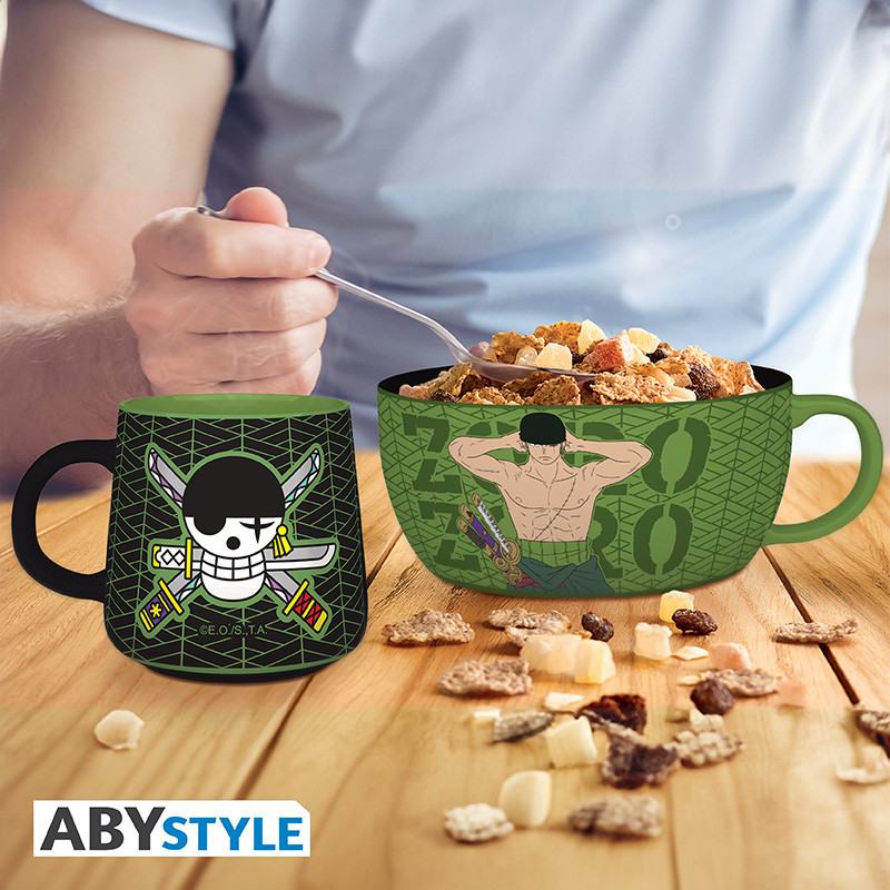 One Piece Zoro Frukostset – Komplett paket med skål och mugg från ABYstyle
