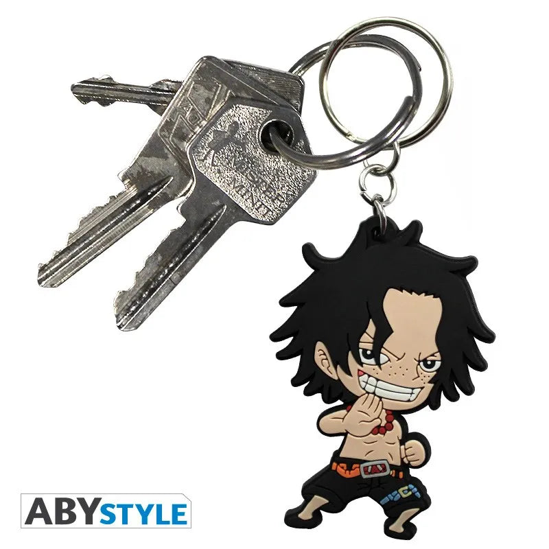 One Piece Portgas D Ace PVC-nyckelring