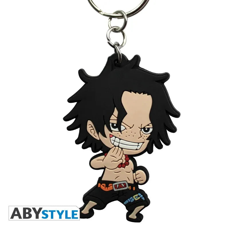 One Piece Portgas D Ace PVC-nyckelring