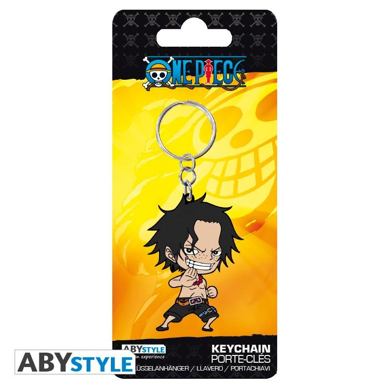 One Piece Portgas D Ace PVC-nyckelring