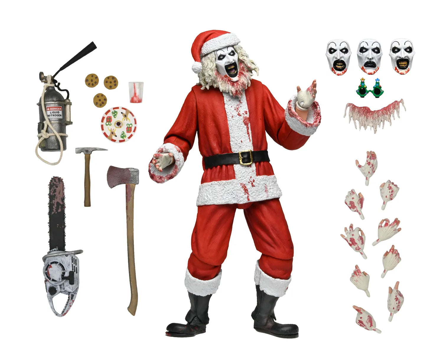 Terrifier 3 Konstnären Clown Tomtedräkt Blodig Ultimat Actionfigur