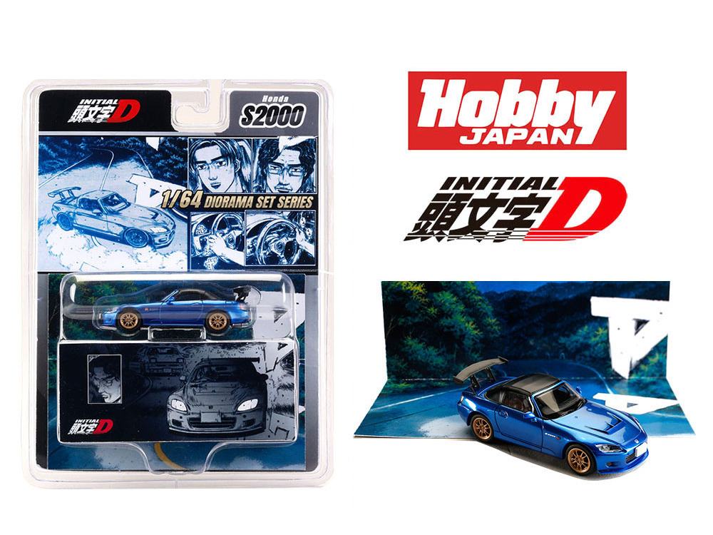 Initiald 1/64 Honda S2000 Toshiya Joshima Vs Takumi Fujiwara samlarbil i zinklegering