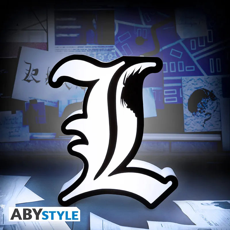 Death Note L Lampa – Bärbar LED-lampa med Interpol-inspirerat motiv från ABYstyle