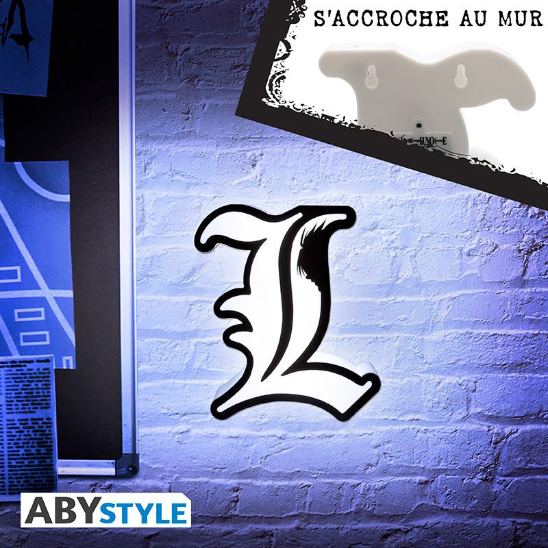 Death Note L Lampa – Bärbar LED-lampa med Interpol-inspirerat motiv från ABYstyle